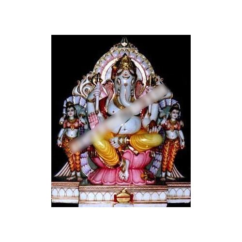 Marble Ganesha Darbar Statue