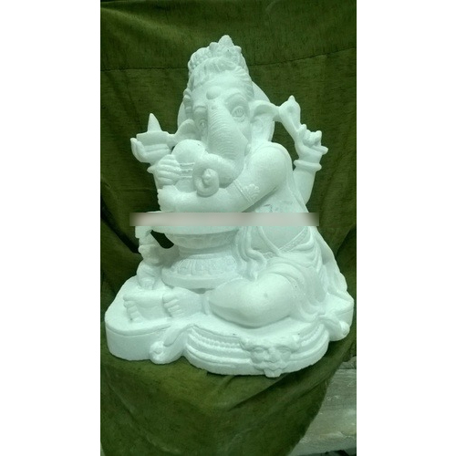 White Ganesha Marble Statue