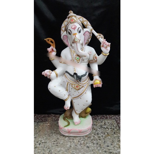 Marble Dancing Ganesha Statue