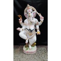 Marble Dancing Ganesha Statue - Finishing: Polishing