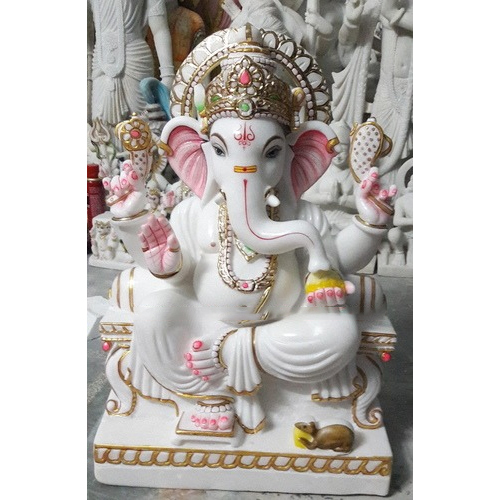 White Marble Ganesha Statue