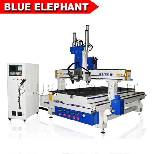 Metal Blue Elephant 4 Axis 1325 Cnc Router Pneumatic System 3 Spindle Multi Head Cnc Atc 3D Wood Carving Router Machine