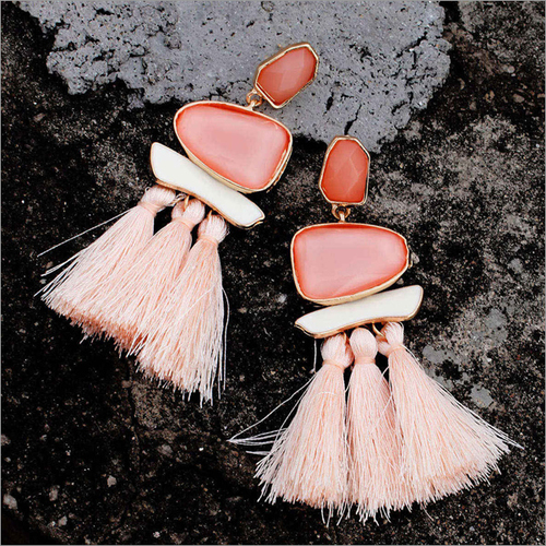 Earring-Simon Tassels White