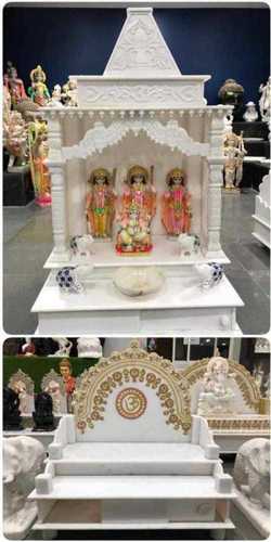 White Marble Temple By SHILPACHARYA HANDICRAFTS