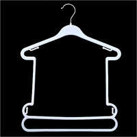 Plastic Suit Hanger - 17 Inches, White Contoured Design | Durable, Wrinkle-free, Bulk Packaging Of 100
