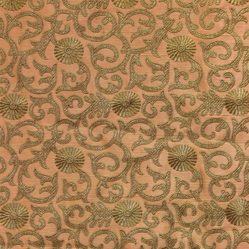 Silk Embroidery Work / Embroidered Silk Fabric