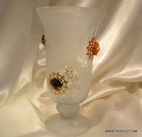 Hand-Blown Glass Flower Plant Vase Hand-Blown Glass Flower Plant Vase Model: Bottom Diameter: 15  Centimeter (Cm)