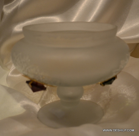 FROSTED GLASS PILLAR CANDLE HOLDER for home decoration