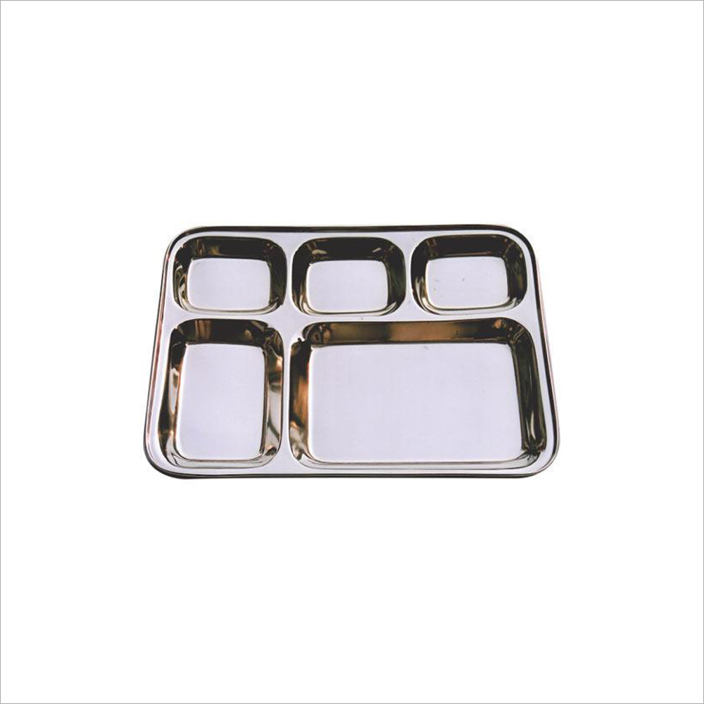 4 Compartment Stainless Steel Plate