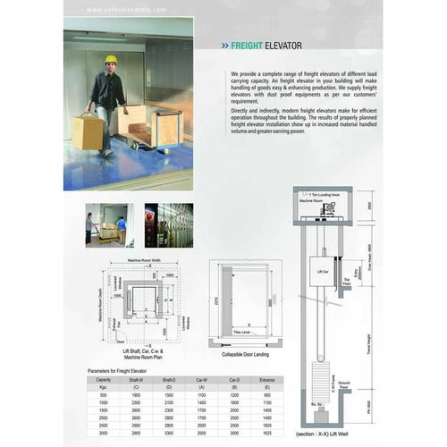 Freight Elevator - Material: Steel