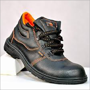 Hillson Beston Safety Shoe - Leather Upper, Size 6-12 Inches | Black and Orange, Strong Lace Fit, Superior Traction, Heat-Resistant Protection