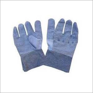 Jeans Hand Gloves - Cotton Denim, All Sizes, Blue | Full Finger Style, Lightweight, For Industrial & Assembly Use