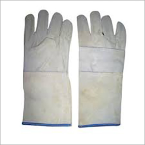Leather Hand Gloves - Leather Material, Silver Color, Light Weight Design | Industrial & Construction Use, Male Fit, Plain Grey Packaging