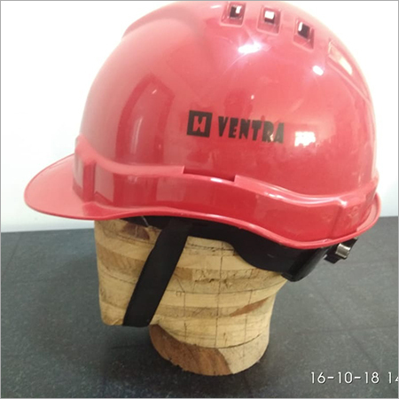 Ventra Helmet - PVC Material, Red Color | Lightweight Design for Industrial Male Use