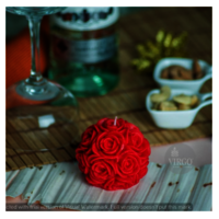 Big Rose Red Candle pack of 1