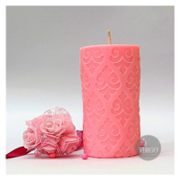 Embossed Pillar Motif Pink