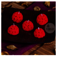 Round Rose-Red, Tea Rose 5 PIECES