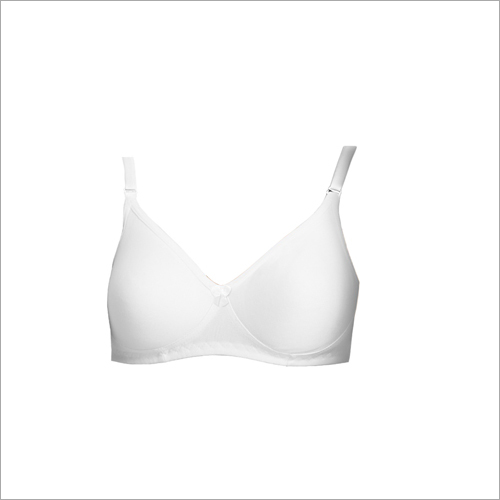 Ladies Pure Cotton Bra - Cotton, Various Sizes, White | Padded Design, Full Coverage, Durable, Comfortable Fit, Plain Pattern