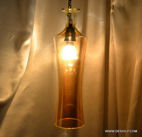 LONG COLORFULL GLASS WALL HANGING LAMP