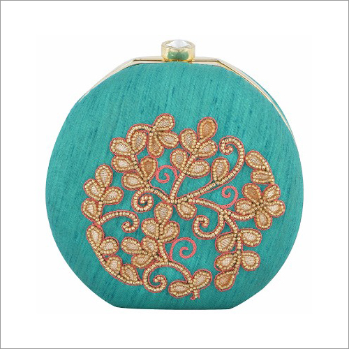 Ladies Zardosi Round Clutch