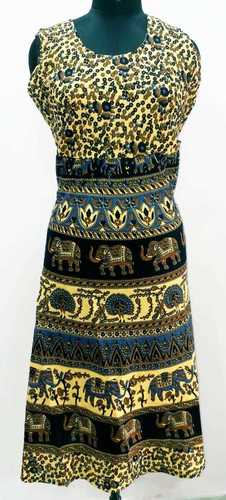 Ladies Jaipuri Print One Piece Dress