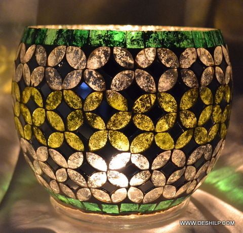 Mosaic Glass Decor Candle holder