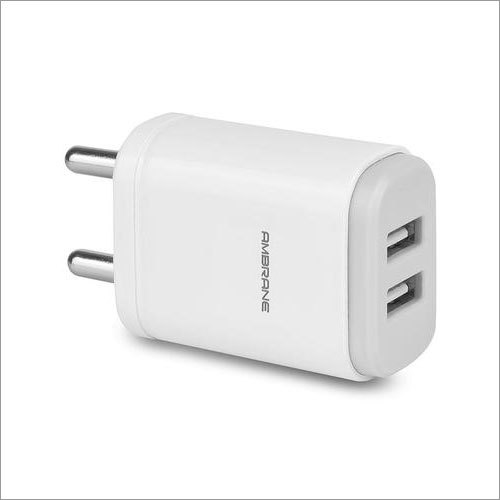 AWC-29 Dual Port Fast Wall Charger - Plastic, Compact Size, 2.1A Fast Charging, 500W Power | Enhanced Durability, Portable Design, High Data Transfer Speed