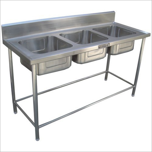 Commercial Three Sink Unit