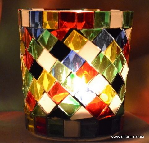 DECOR DESIGN GLASS CANDLE HOLDER