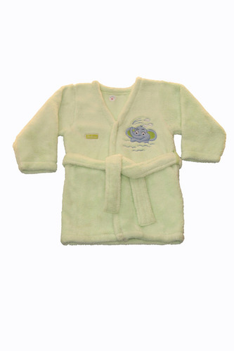 BATHROBE - Cotton, Age 0-5 Years, Unisex, Plain Pattern, Summer Use | Available in Green, Pink, Blue, Perfect for Warm Weather Comfort