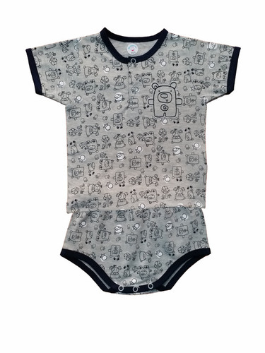 Baby Suit - Cotton, O-Neck, Printed Design | Comfortable Summer Wear for Boys, Ages 0-5 Years