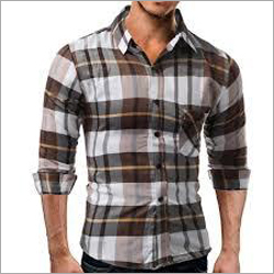 Mens Check Shirt - Cotton, Customized Sizes & Colors | Classy Printed Designs for Parties & Casual Meetings, Tear Resistant & Shrink Proof