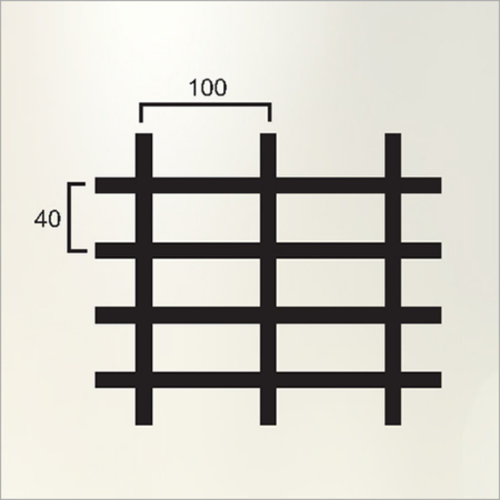 Rectangular Pattern Metal Gratings - High-Quality Metal, 100x40 mm (LxW), Sleek Black Finish, Interconnected Bar Design for Robust Support