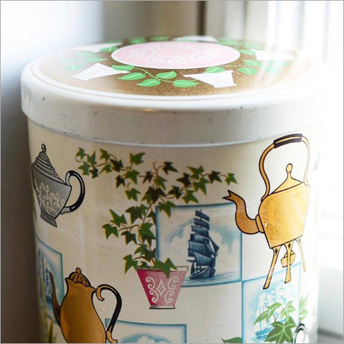 Printed Round Tin Container