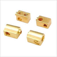 Brass Terminal Block - 1/2 Inch Polished, Golden Finish For Durable Electrical Fitting Applications