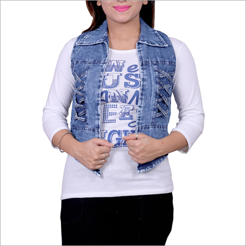 Blue Ladies Casual Wear Denim Jacket