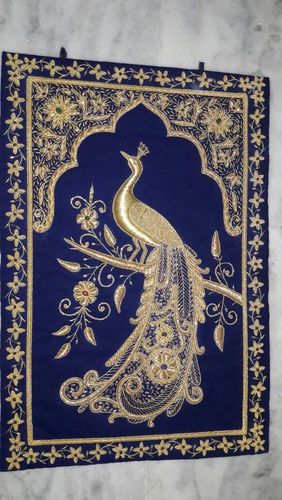 jewel carpet Zari Peacock