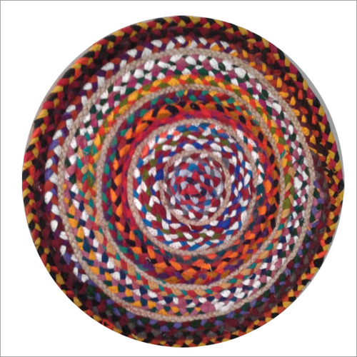 Door Mat - Cotton, Round Shape | Multicolor Design, Washable, Easy Maintenance, Ideal for Home & Hotel Use