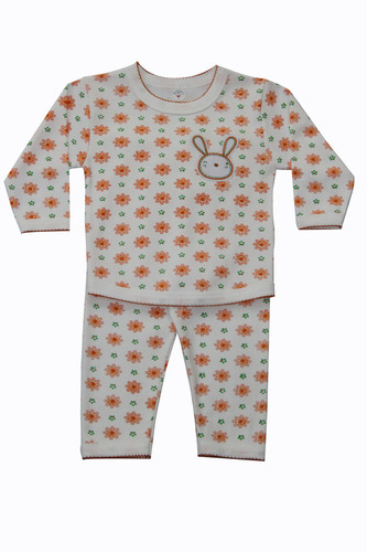 Girls' Night Dress - Cotton, AOP Multicolor Print, Summer-Perfect for Ages 0-5