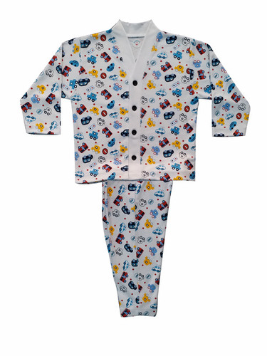 Night Suit - Cotton, 0-5 Years, Multicolor AOP | Unisex, Printed Pattern, Summer Comfort