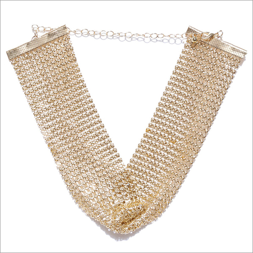 Necklaces - Meshed Choker Gold