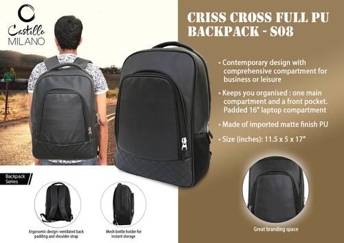 Fabric Pu Backpack