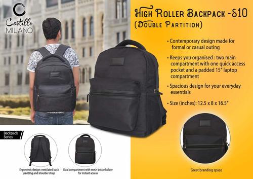 High Roller Backpack (Double Partition)
