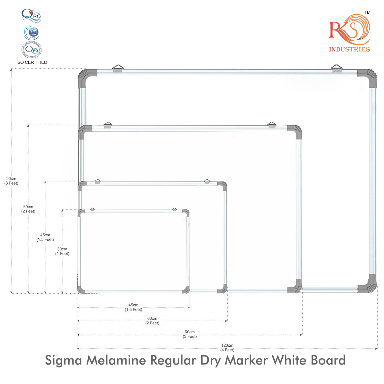 Non Magnetic economic White Marker Board