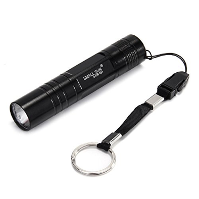 Led Torch - Small Size, Heavy Metallic Body, Round Shape, Black Color, White Light | Easy To Carry, Suitable For Trekking