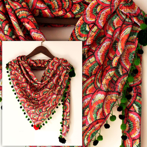 Digital Fancy Printed Scarf Fabric