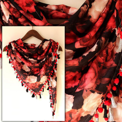 Designer Digital Printed Scarf Fabric