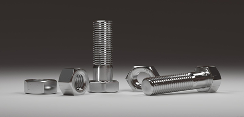 Titanium Grade 5 Hex Head Bolt - 1-2 Inch Size | Hexagonal Head, Powder Coated Surface, Compliant with International Standards