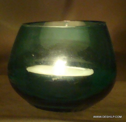 LIGHT GREEN T-LIGHT CANDLE HOLDER