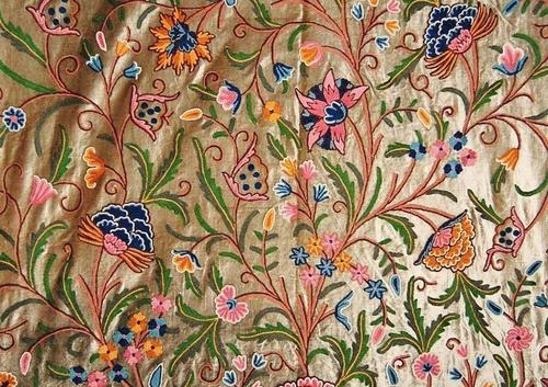 Crewel Work Embroidery / Crewel Work Fabric